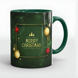 SUBLIKRAFT Green & Red Geometric Printed Ceramic Glossy Mugs Set of Cups and Mugs-picture-15