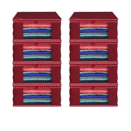 AMAK INC Maroon Fabric Multi-Utility Wardrobe Organisers-picture-2