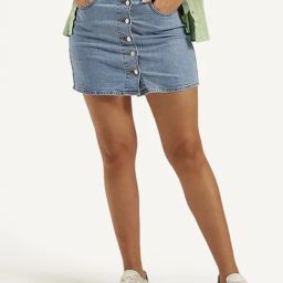 Levi's Blue Cotton Regular Fit Denim Skirt-picture-15