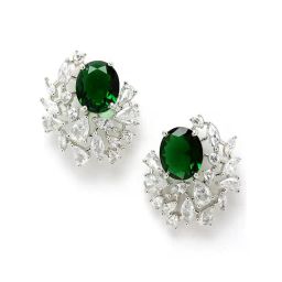 Karatcart Green Stud Earrings for Women image 4
