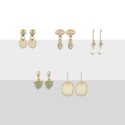 Zaveri Pearls Set of 25 Multicolor Classy Contemporary Studs Drops & Semi Hoops Earring-ZPFK16817 image 2