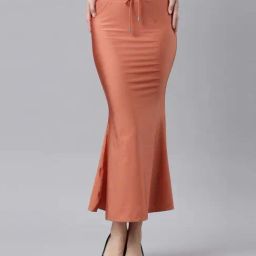 TWIN BIRDS Copper Plain Saree Shapewear-image-55