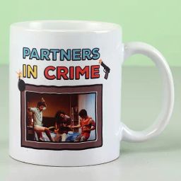 FNP Multicolor Ceramic Personalised Partners In Crime Mug (325 ml)-38