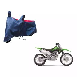 Auto Pearl Waterproof Two Wheeler Cover For Kawasaki KLX 140 (Red & Blue)-picture-45