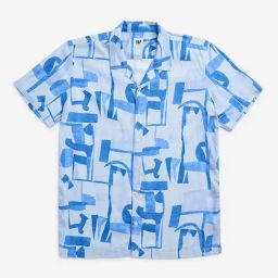 Y&F Kids by Westside Blue Abstract Printed Resort-Fit Shirt-image-54