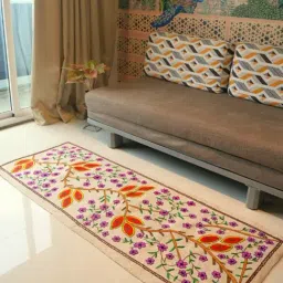 Swadeh Multicolor Wool Woven Sunlit Petals Living Room Rug-picture-23
