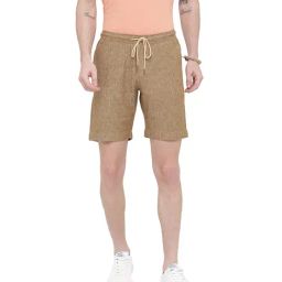 Cavallo By Linen Club Brown Textured Shorts-picture-17