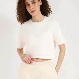 Tommy Hilfiger Ancient White Cotton Regular Fit T-Shirt-picture-37
