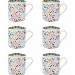 Goodhomes Multicolor Bone China Coffee Mugs (220 ml) - Set of 6-image-26