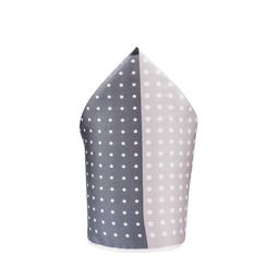 The Tie Hub Grey & White Four Square Printed Polka-Dotted Pocket Square image 3