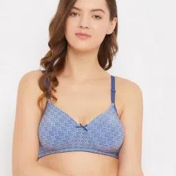 Clovia Blue Non Wired Padded T-Shirt Bra-image-95