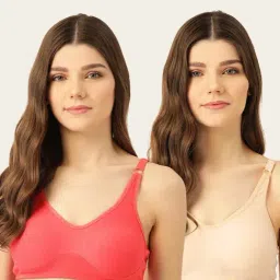 Lady Lyka Multicolor Non Wired Non Padded T-Shirt Bra (Pack Of 2)-image-67
