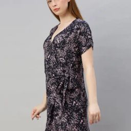 Sera Black & Pink Printed Dress-picture-2