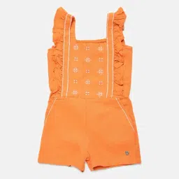 Blue Giraffe Kids Orange Jump Suit-image-79