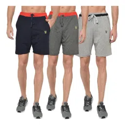 Vimal Jonney Multicolor Cotton Shorts - Pack of 3-picture-39