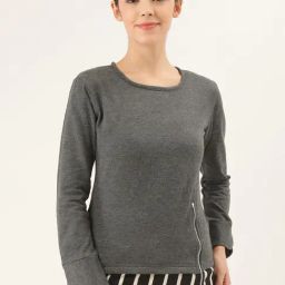 Belle Fille Grey Full Sleeves Sweatshirt-image-10