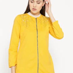 Belle Fille Yellow Embellished Jacket-picture-17