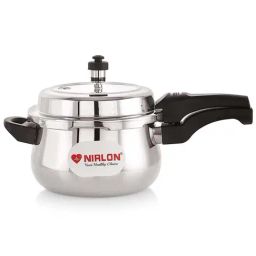 Nirlon Silver Stainless Steel Induction & Gas Tri-Ply Belly Outer Lid Pressure Cooker (3 L)-image-15