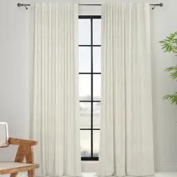 Fabindia Home Ihania Printed Green Linen Long Door Curtain (9ft)-image-37