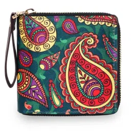 Sabhyata Paisley Multicolor Printed Small Bi-Fold Wallet for Women-48