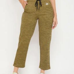 Clovia Yellow Active Track Pants-image-3