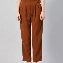 Marie Claire Brown Mid Rise Regular Fit Trousers-image-50