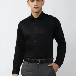 Van Heusen Black Cotton Regular Fit Shirt-image-52