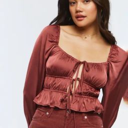 Forever 21 Maroon Regular Fit Crop Top-image-27