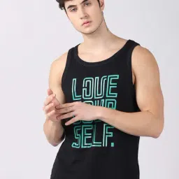 Bushirt Black Printed Cotton Vest-image-40