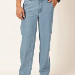 Thomas Scott Light Blue Relaxed Fit Lightly Washed Jeans-image-99