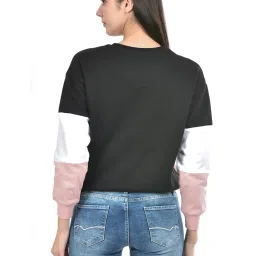 NUMERO UNO Multicolor Cotton Color-Block Sweatshirt image 2