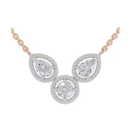 Sparkles Lab Grown Diamond 14k (585) Rose Gold Necklace for Women-picture-35