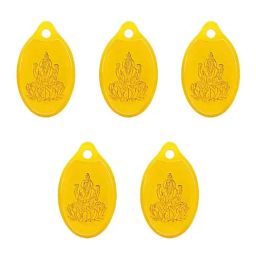 Muthoot Pappachan Swarnavarsham 24K (999) Yellow Gold Oval Lakshmi Pendant - Pack of 5-38