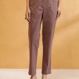 Fabindia Cinnamon Solid Chino Pants-image-58