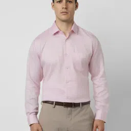 Van Heusen Pink Cotton Regular Fit Checks Shirt-picture-12