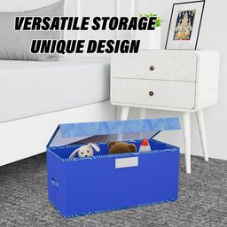 Kuber Industries Blue 4 Pieces Drawer Organiser With Lid image 3
