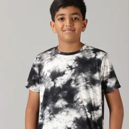 Kiddopanti Kids White & Black Printed T-Shirt-6
