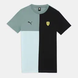 Puma Unisex Green Moon & Black Cotton Color Block T-shirts-image-25