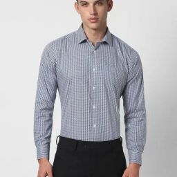 Van Heusen Multicolored Cotton Regular Fit Checks Shirt-image-75
