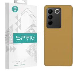 Sprig Liquid Silicone Back Cover for Vivo V27 5G (Gold)-image-54