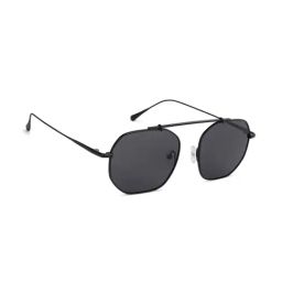 John Jacobs JJ S12470 Dark Grey Polarized Square Sunglasses-image-88