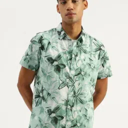 United Colors of Benetton Green Floral Shirts-picture-39