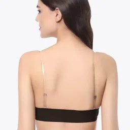 Soie Black Non Wired Non Padded Half Coverage Multiway Bra image 2