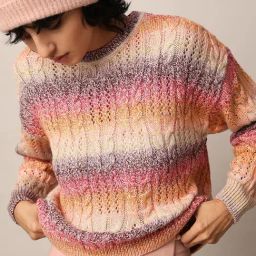 Only Beige Self Design Sweater-image-67