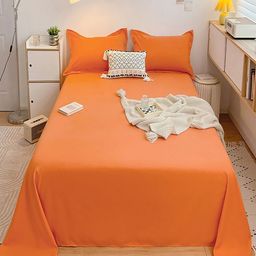 JC HOME Orange 140 TC Double King Bedsheet Set-2.3 m x 2.50 m-picture-42