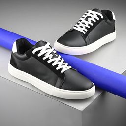 Styli Men Casual Sneakers With Contrast Sole-image-7