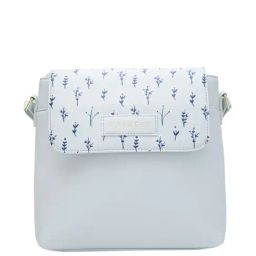 Caprese Pensa Light Blue Faux Leather Printed Sling Handbag-image-41