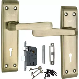 Atom Iron Multicolor Door Handle Lock Set, WIH1002B/AL-2-4