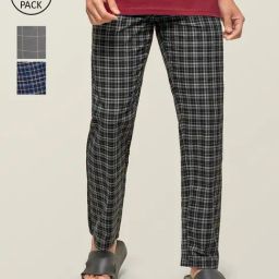 XYXX Multicolor Cotton Regular fit Checks Pyjama-image-24