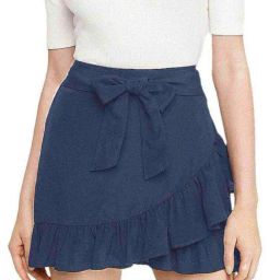 PATRORNA Grey Mini Skirt-image-57